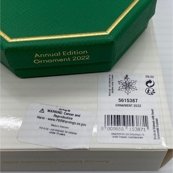 NEW Authentic Swarovski Brand 5615387 Ice Snowflake Annual Edition 2022 Ornament - Picture 6 of 6